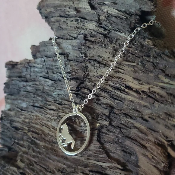 Dainty Horse Necklace. Cowgirl Western Country Rodeo Ranch Vaqueras Pony Cowboy - Picture 8 of 12